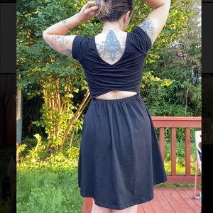 Pact Fit & Flare Crossback Mini Dress, medium